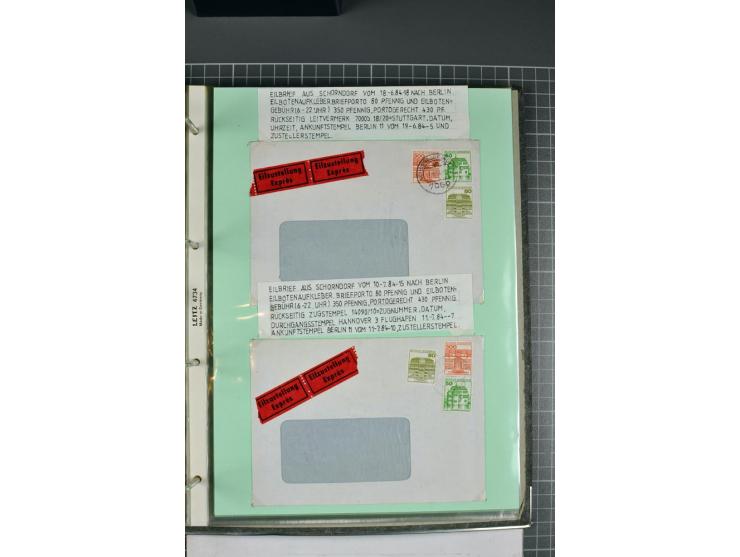 1828/1995, sehr umfangreiche Ausstellungs-Sammlung "Die Eilboten-Post" ab Vorphila in 11 Alben mit einigen hundert Briefen, K
