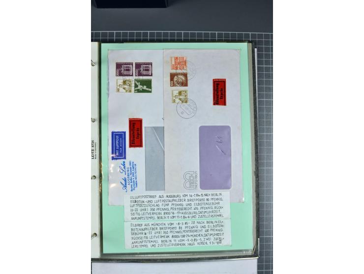 1828/1995, sehr umfangreiche Ausstellungs-Sammlung "Die Eilboten-Post" ab Vorphila in 11 Alben mit einigen hundert Briefen, K