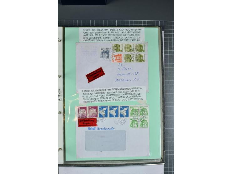 1828/1995, sehr umfangreiche Ausstellungs-Sammlung "Die Eilboten-Post" ab Vorphila in 11 Alben mit einigen hundert Briefen, K