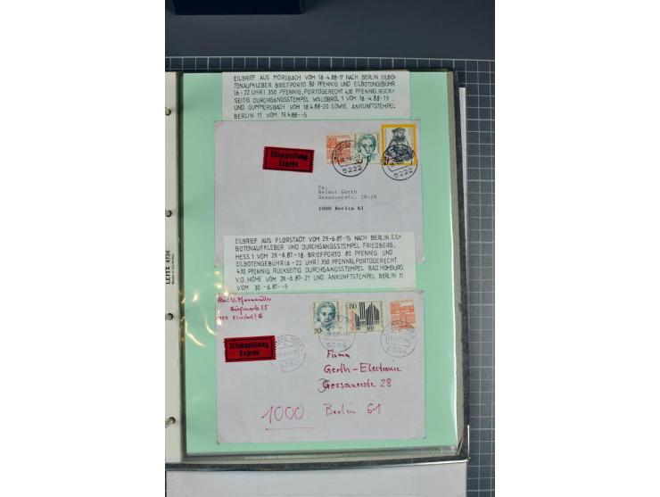 1828/1995, sehr umfangreiche Ausstellungs-Sammlung "Die Eilboten-Post" ab Vorphila in 11 Alben mit einigen hundert Briefen, K