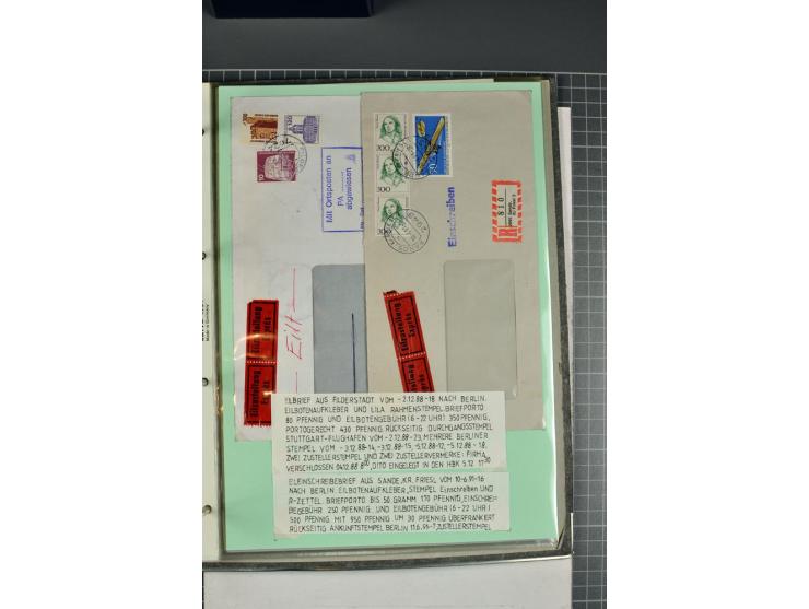 1828/1995, sehr umfangreiche Ausstellungs-Sammlung "Die Eilboten-Post" ab Vorphila in 11 Alben mit einigen hundert Briefen, K