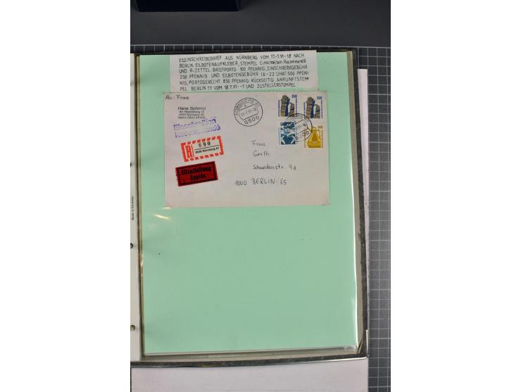 1828/1995, sehr umfangreiche Ausstellungs-Sammlung "Die Eilboten-Post" ab Vorphila in 11 Alben mit einigen hundert Briefen, K