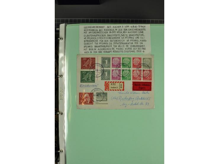 1828/1995, sehr umfangreiche Ausstellungs-Sammlung "Die Eilboten-Post" ab Vorphila in 11 Alben mit einigen hundert Briefen, K