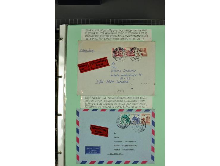 1828/1995, sehr umfangreiche Ausstellungs-Sammlung "Die Eilboten-Post" ab Vorphila in 11 Alben mit einigen hundert Briefen, K