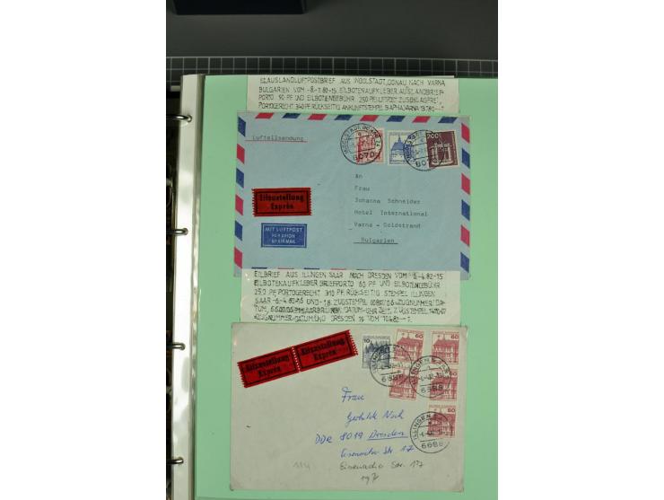 1828/1995, sehr umfangreiche Ausstellungs-Sammlung "Die Eilboten-Post" ab Vorphila in 11 Alben mit einigen hundert Briefen, K