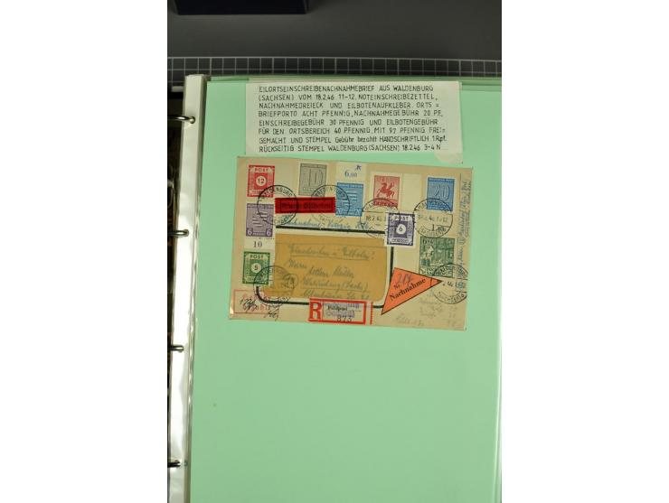 1828/1995, sehr umfangreiche Ausstellungs-Sammlung "Die Eilboten-Post" ab Vorphila in 11 Alben mit einigen hundert Briefen, K