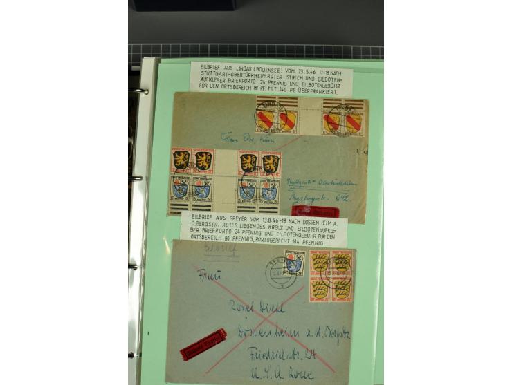 1828/1995, sehr umfangreiche Ausstellungs-Sammlung "Die Eilboten-Post" ab Vorphila in 11 Alben mit einigen hundert Briefen, K