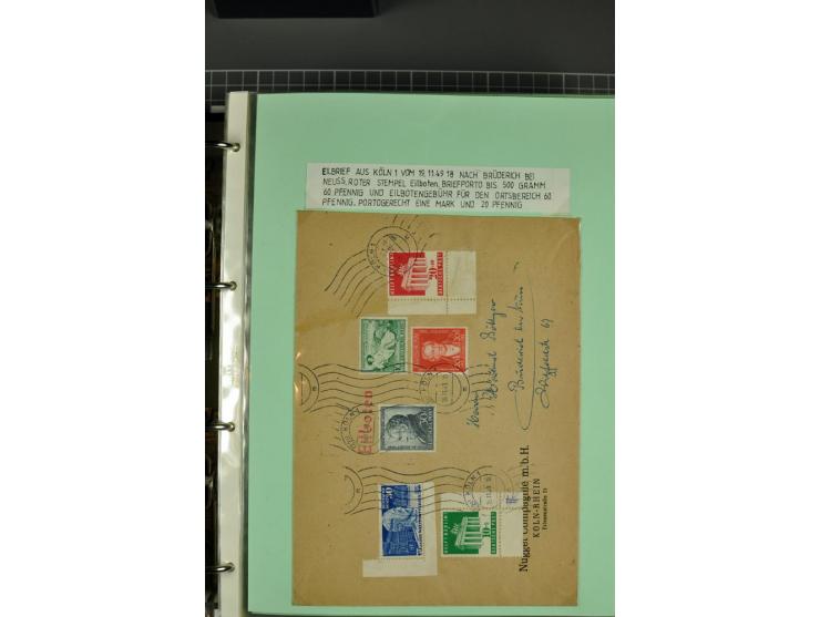 1828/1995, sehr umfangreiche Ausstellungs-Sammlung "Die Eilboten-Post" ab Vorphila in 11 Alben mit einigen hundert Briefen, K