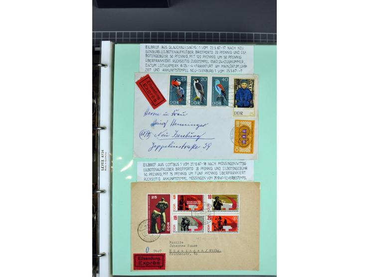 1828/1995, sehr umfangreiche Ausstellungs-Sammlung "Die Eilboten-Post" ab Vorphila in 11 Alben mit einigen hundert Briefen, K