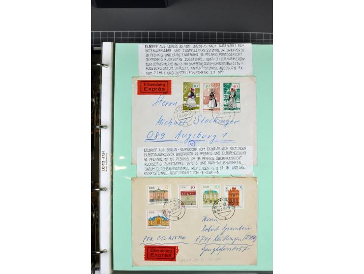 1828/1995, sehr umfangreiche Ausstellungs-Sammlung "Die Eilboten-Post" ab Vorphila in 11 Alben mit einigen hundert Briefen, K