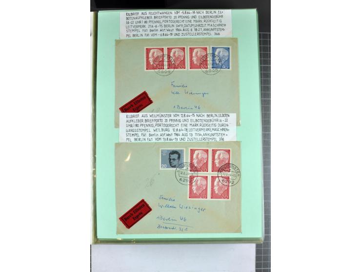 1828/1995, sehr umfangreiche Ausstellungs-Sammlung "Die Eilboten-Post" ab Vorphila in 11 Alben mit einigen hundert Briefen, K