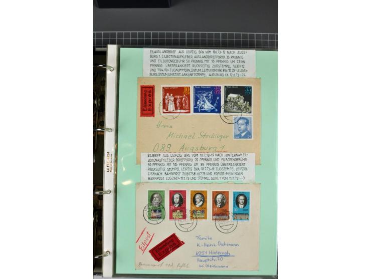 1828/1995, sehr umfangreiche Ausstellungs-Sammlung "Die Eilboten-Post" ab Vorphila in 11 Alben mit einigen hundert Briefen, K