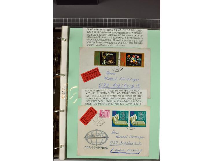 1828/1995, sehr umfangreiche Ausstellungs-Sammlung "Die Eilboten-Post" ab Vorphila in 11 Alben mit einigen hundert Briefen, K