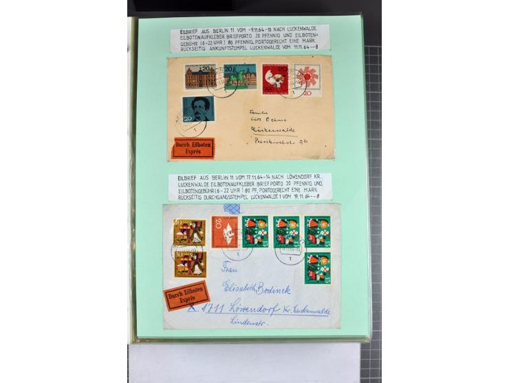 1828/1995, sehr umfangreiche Ausstellungs-Sammlung "Die Eilboten-Post" ab Vorphila in 11 Alben mit einigen hundert Briefen, K
