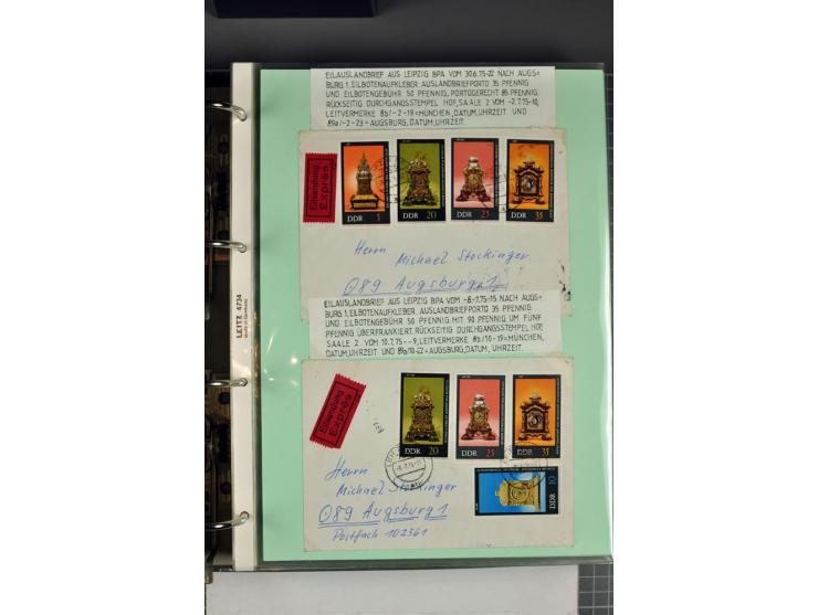 1828/1995, sehr umfangreiche Ausstellungs-Sammlung "Die Eilboten-Post" ab Vorphila in 11 Alben mit einigen hundert Briefen, K