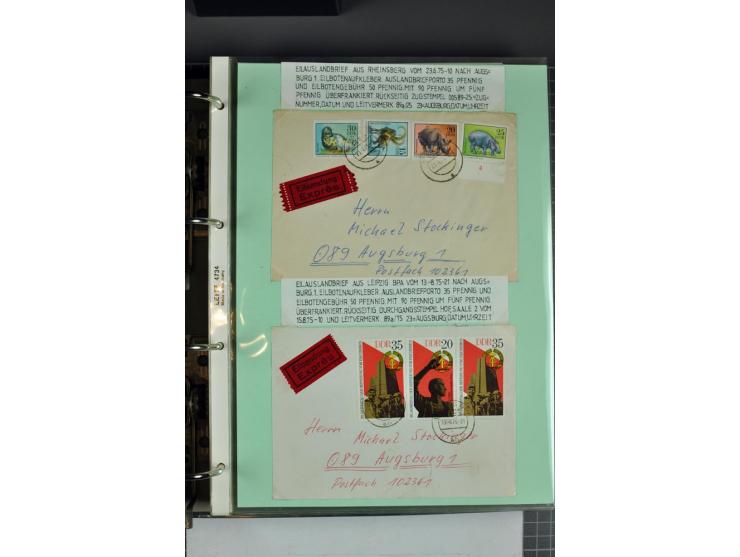 1828/1995, sehr umfangreiche Ausstellungs-Sammlung "Die Eilboten-Post" ab Vorphila in 11 Alben mit einigen hundert Briefen, K