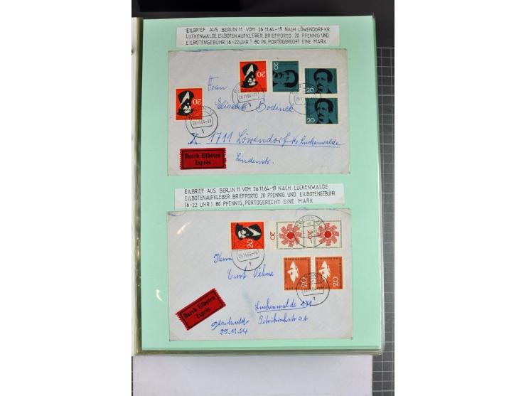 1828/1995, sehr umfangreiche Ausstellungs-Sammlung "Die Eilboten-Post" ab Vorphila in 11 Alben mit einigen hundert Briefen, K