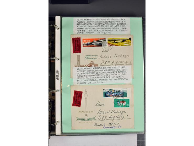 1828/1995, sehr umfangreiche Ausstellungs-Sammlung "Die Eilboten-Post" ab Vorphila in 11 Alben mit einigen hundert Briefen, K