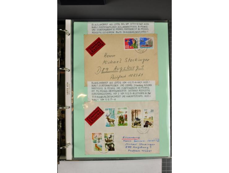 1828/1995, sehr umfangreiche Ausstellungs-Sammlung "Die Eilboten-Post" ab Vorphila in 11 Alben mit einigen hundert Briefen, K