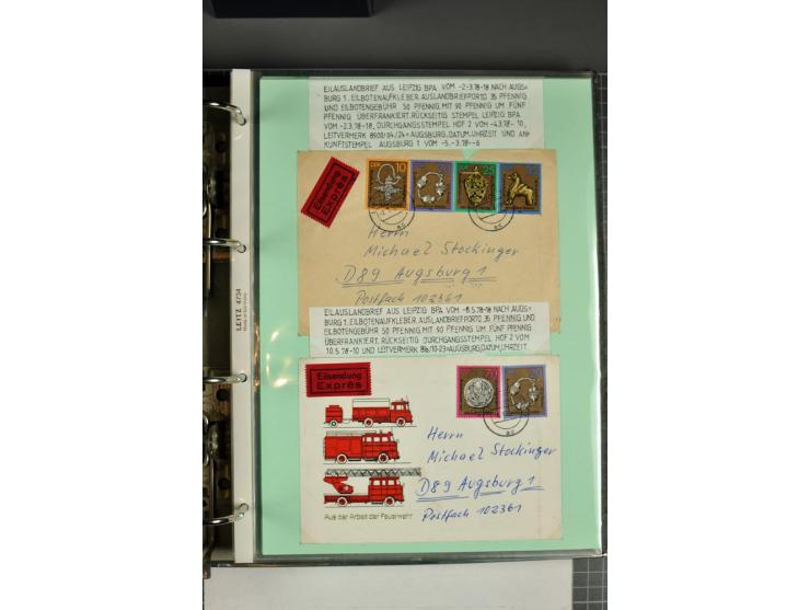 1828/1995, sehr umfangreiche Ausstellungs-Sammlung "Die Eilboten-Post" ab Vorphila in 11 Alben mit einigen hundert Briefen, K