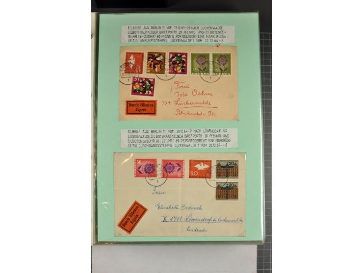 1828/1995, sehr umfangreiche Ausstellungs-Sammlung "Die Eilboten-Post" ab Vorphila in 11 Alben mit einigen hundert Briefen, K