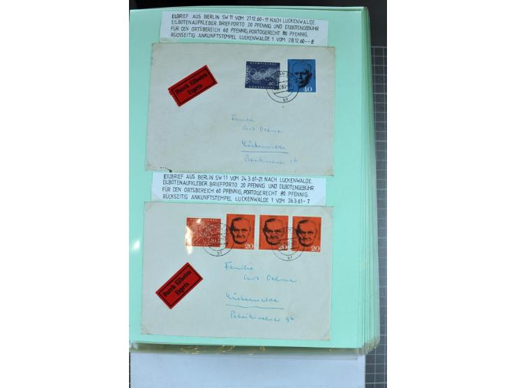 1828/1995, sehr umfangreiche Ausstellungs-Sammlung "Die Eilboten-Post" ab Vorphila in 11 Alben mit einigen hundert Briefen, K