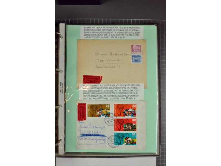 1828/1995, sehr umfangreiche Ausstellungs-Sammlung "Die Eilboten-Post" ab Vorphila in 11 Alben mit einigen hundert Briefen, K