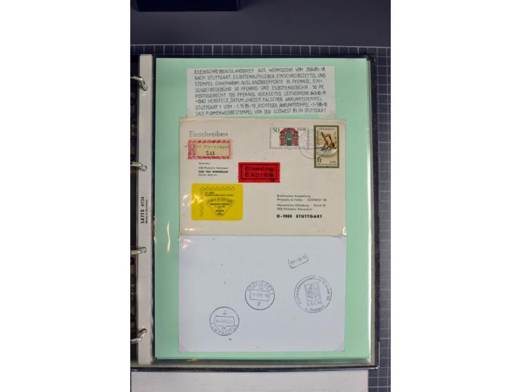1828/1995, sehr umfangreiche Ausstellungs-Sammlung "Die Eilboten-Post" ab Vorphila in 11 Alben mit einigen hundert Briefen, K