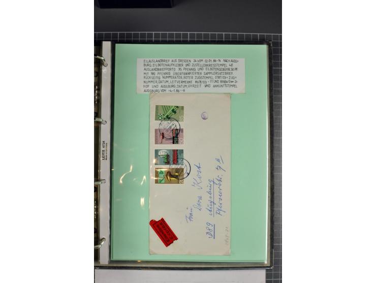 1828/1995, sehr umfangreiche Ausstellungs-Sammlung "Die Eilboten-Post" ab Vorphila in 11 Alben mit einigen hundert Briefen, K