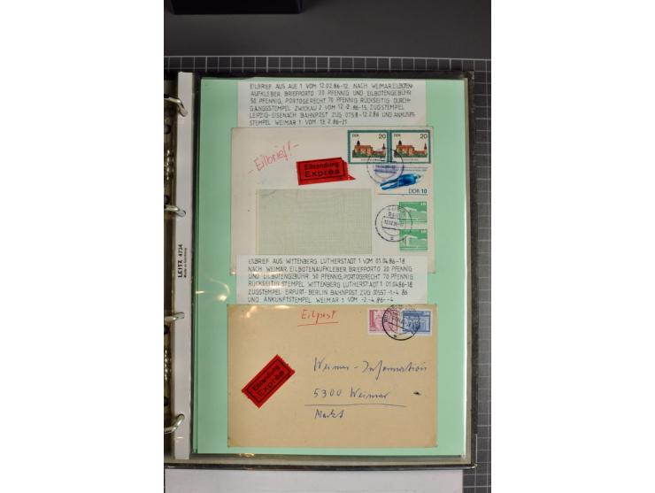 1828/1995, sehr umfangreiche Ausstellungs-Sammlung "Die Eilboten-Post" ab Vorphila in 11 Alben mit einigen hundert Briefen, K