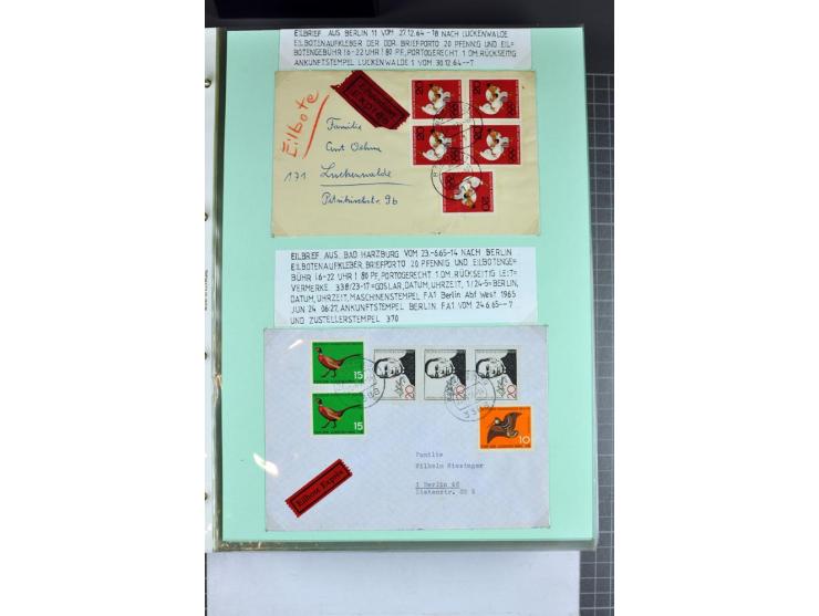 1828/1995, sehr umfangreiche Ausstellungs-Sammlung "Die Eilboten-Post" ab Vorphila in 11 Alben mit einigen hundert Briefen, K