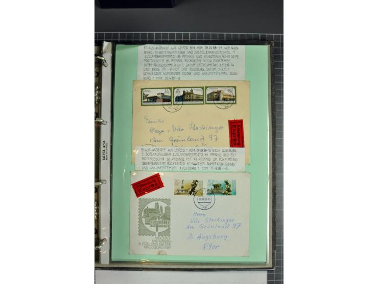 1828/1995, sehr umfangreiche Ausstellungs-Sammlung "Die Eilboten-Post" ab Vorphila in 11 Alben mit einigen hundert Briefen, K