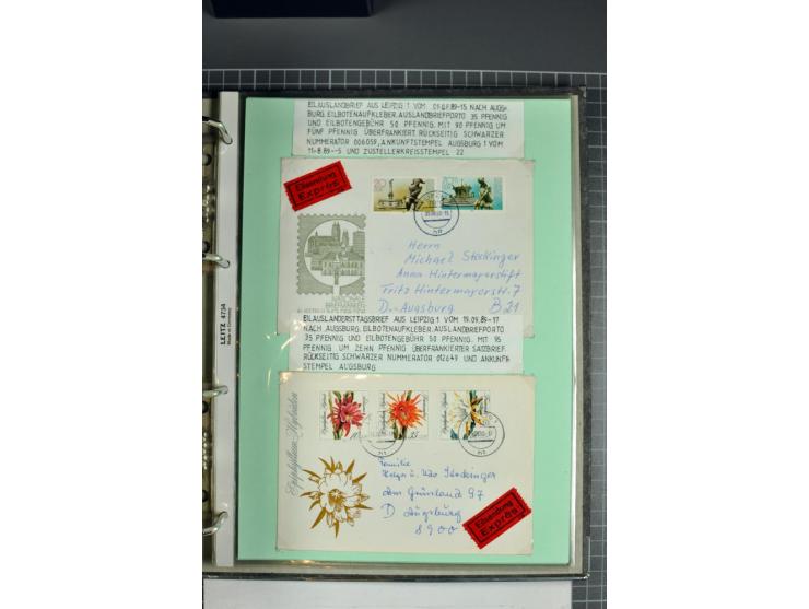 1828/1995, sehr umfangreiche Ausstellungs-Sammlung "Die Eilboten-Post" ab Vorphila in 11 Alben mit einigen hundert Briefen, K