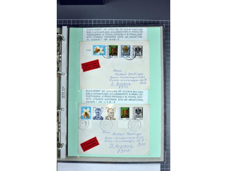 1828/1995, sehr umfangreiche Ausstellungs-Sammlung "Die Eilboten-Post" ab Vorphila in 11 Alben mit einigen hundert Briefen, K