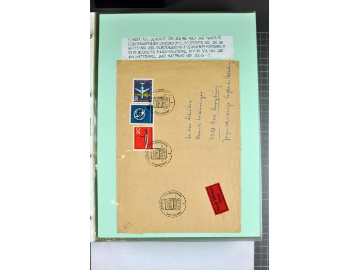 1828/1995, sehr umfangreiche Ausstellungs-Sammlung "Die Eilboten-Post" ab Vorphila in 11 Alben mit einigen hundert Briefen, K