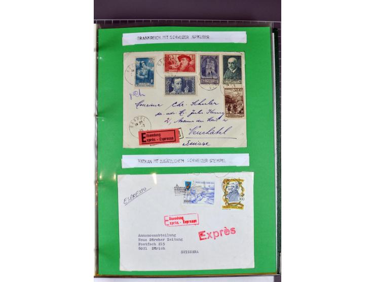 1828/1995, sehr umfangreiche Ausstellungs-Sammlung "Die Eilboten-Post" ab Vorphila in 11 Alben mit einigen hundert Briefen, K