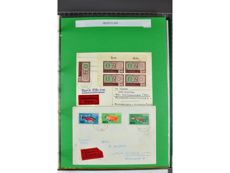1828/1995, sehr umfangreiche Ausstellungs-Sammlung "Die Eilboten-Post" ab Vorphila in 11 Alben mit einigen hundert Briefen, K