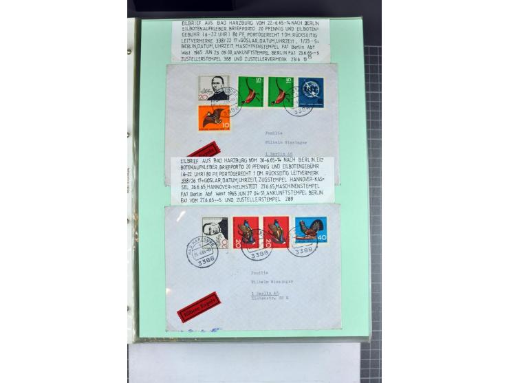 1828/1995, sehr umfangreiche Ausstellungs-Sammlung "Die Eilboten-Post" ab Vorphila in 11 Alben mit einigen hundert Briefen, K
