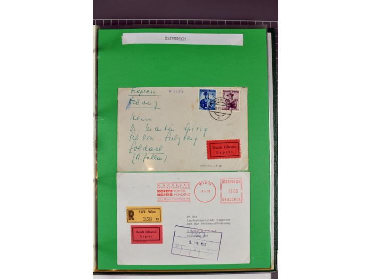 1828/1995, sehr umfangreiche Ausstellungs-Sammlung "Die Eilboten-Post" ab Vorphila in 11 Alben mit einigen hundert Briefen, K