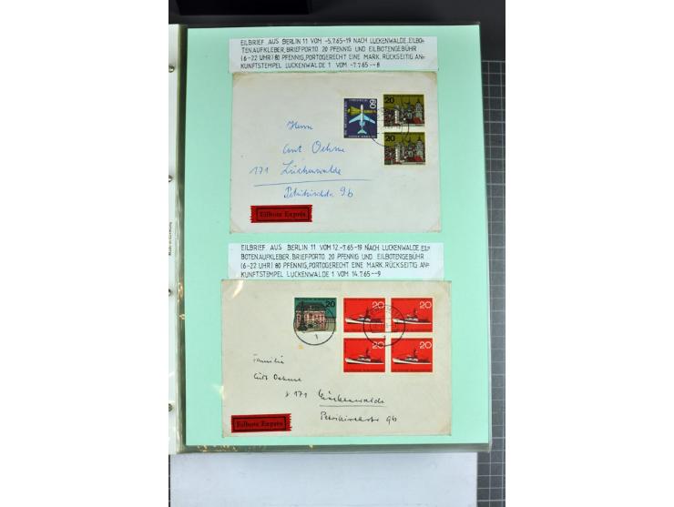 1828/1995, sehr umfangreiche Ausstellungs-Sammlung "Die Eilboten-Post" ab Vorphila in 11 Alben mit einigen hundert Briefen, K