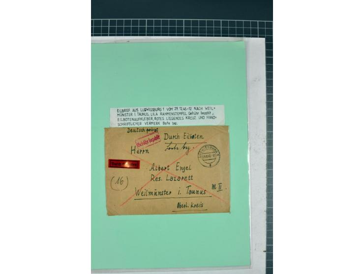 1828/1995, sehr umfangreiche Ausstellungs-Sammlung "Die Eilboten-Post" ab Vorphila in 11 Alben mit einigen hundert Briefen, K