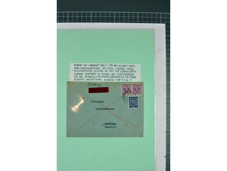 1828/1995, sehr umfangreiche Ausstellungs-Sammlung "Die Eilboten-Post" ab Vorphila in 11 Alben mit einigen hundert Briefen, K