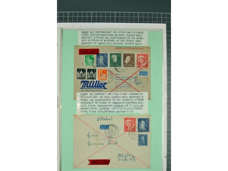 1828/1995, sehr umfangreiche Ausstellungs-Sammlung "Die Eilboten-Post" ab Vorphila in 11 Alben mit einigen hundert Briefen, K