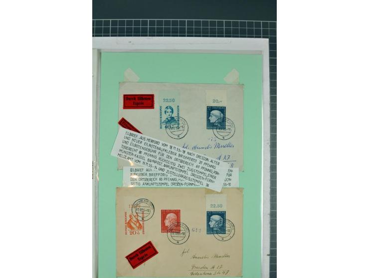 1828/1995, sehr umfangreiche Ausstellungs-Sammlung "Die Eilboten-Post" ab Vorphila in 11 Alben mit einigen hundert Briefen, K