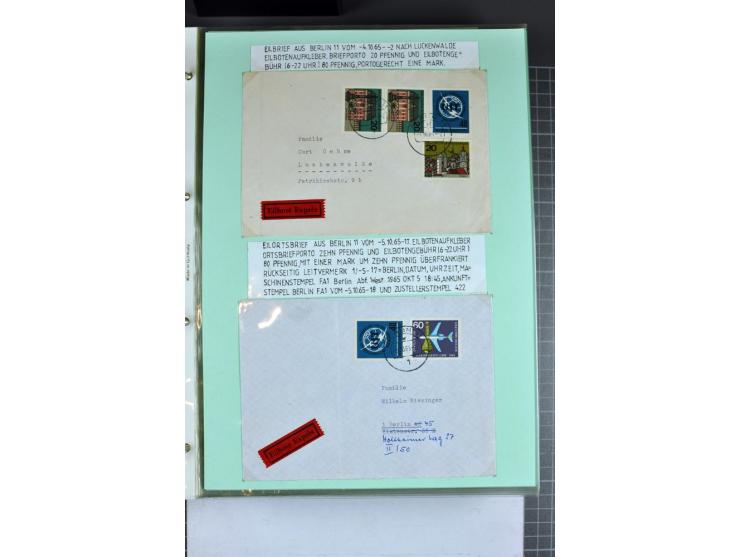 1828/1995, sehr umfangreiche Ausstellungs-Sammlung "Die Eilboten-Post" ab Vorphila in 11 Alben mit einigen hundert Briefen, K