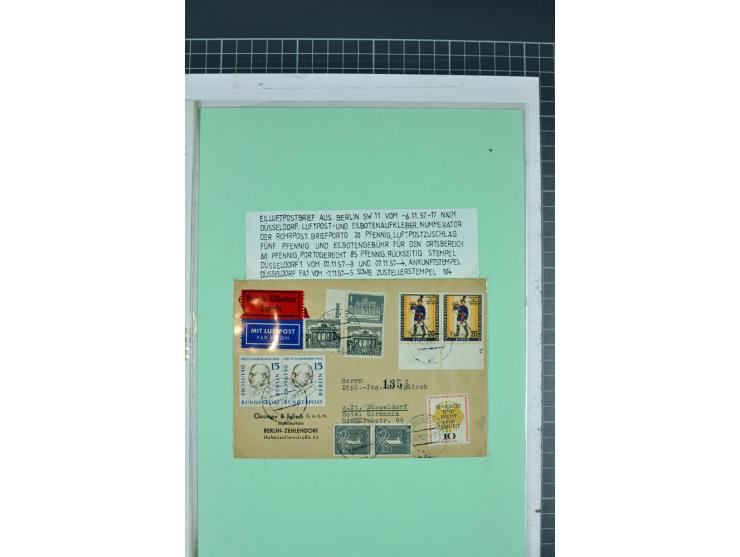 1828/1995, sehr umfangreiche Ausstellungs-Sammlung "Die Eilboten-Post" ab Vorphila in 11 Alben mit einigen hundert Briefen, K