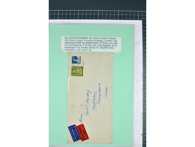 1828/1995, sehr umfangreiche Ausstellungs-Sammlung "Die Eilboten-Post" ab Vorphila in 11 Alben mit einigen hundert Briefen, K