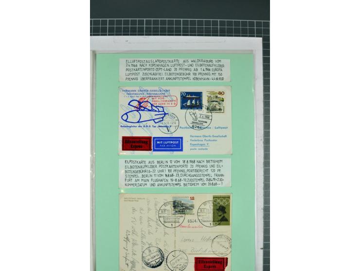 1828/1995, sehr umfangreiche Ausstellungs-Sammlung "Die Eilboten-Post" ab Vorphila in 11 Alben mit einigen hundert Briefen, K