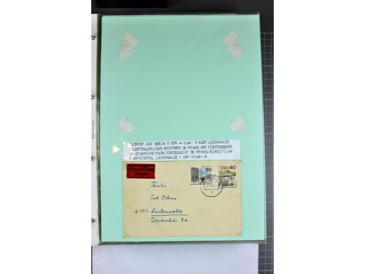 1828/1995, sehr umfangreiche Ausstellungs-Sammlung "Die Eilboten-Post" ab Vorphila in 11 Alben mit einigen hundert Briefen, K