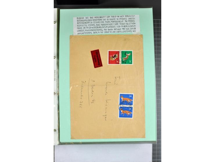 1828/1995, sehr umfangreiche Ausstellungs-Sammlung "Die Eilboten-Post" ab Vorphila in 11 Alben mit einigen hundert Briefen, K